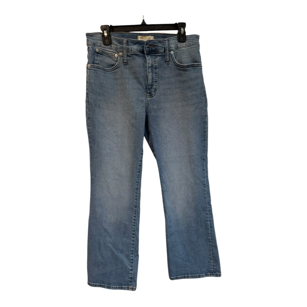 Madewell Mid-Rise Kick Out Jeans Women’sSize 30 LightWash Stretch CroppedBootcut